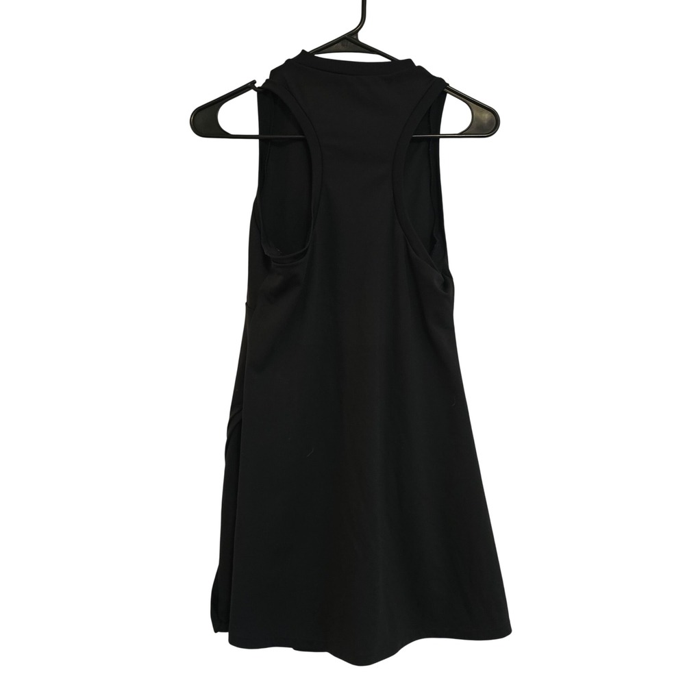 Halara Athletic Dress Black Racerback Sleeveless Zipper Neck Size S